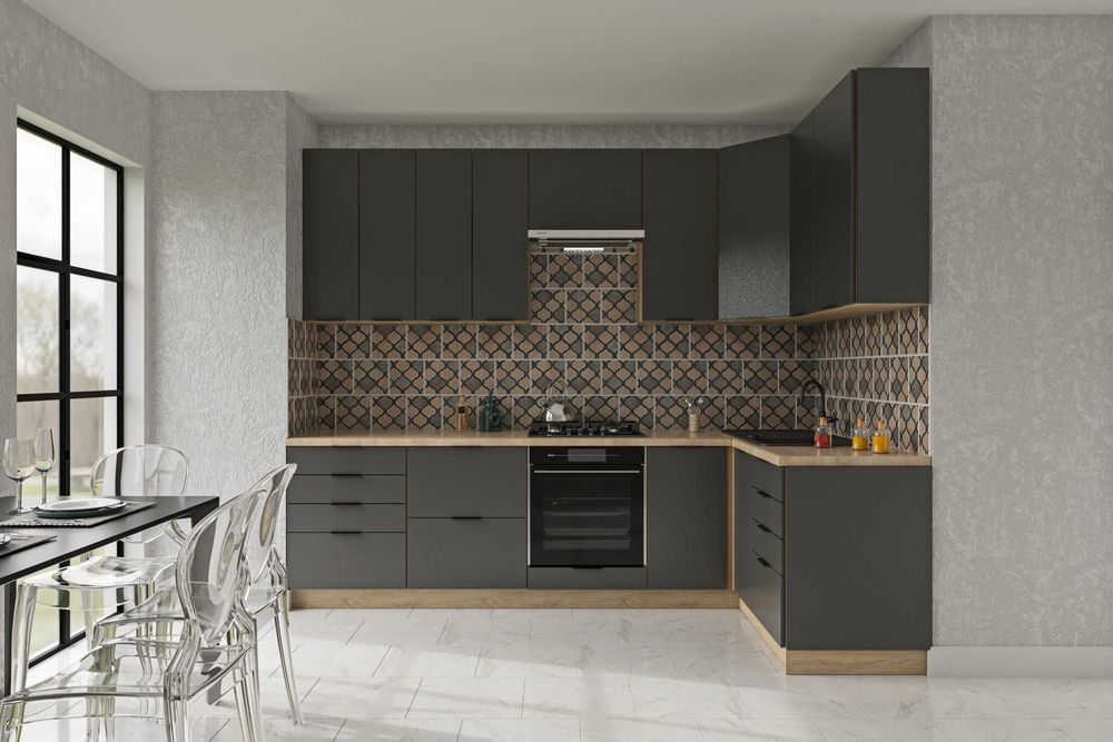 Кухня від фабрики. ДСП,МДФ фасади.