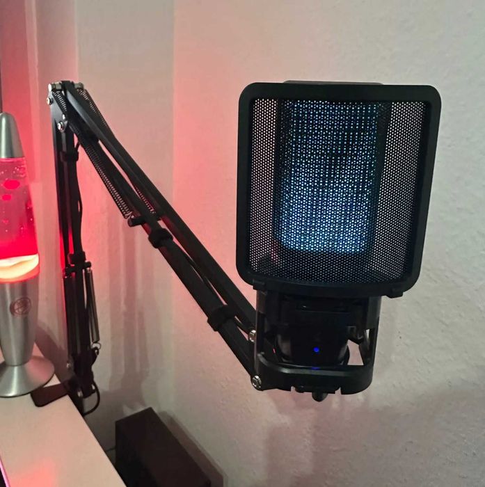 Микрофон Zealsound RGB Конденсаторный USB мікрофон с  кронштейном