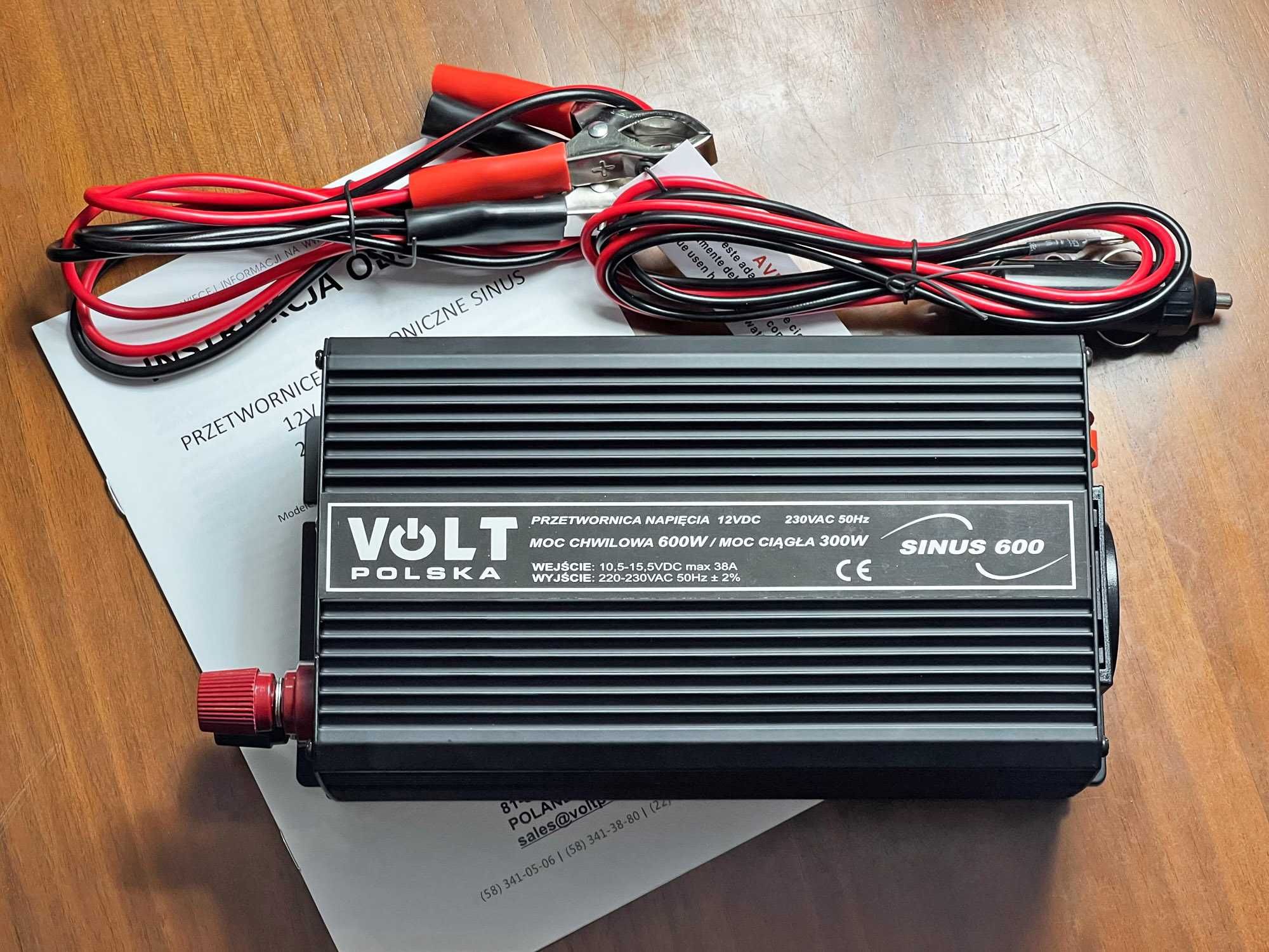 Інвертор 12 Вольт Volt Polska SINUS 600 12/230V (300/600W) для котла