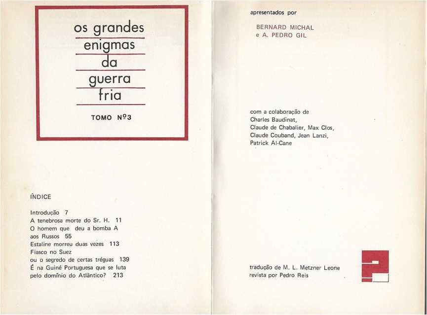 Os Grandes Enigmas da Guerra Fria - - - - 4 X Livros
