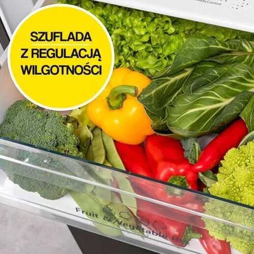 Lodówka HISENSE RB440N4GBE No frost 200.4cm Czarna (szkło) licowane