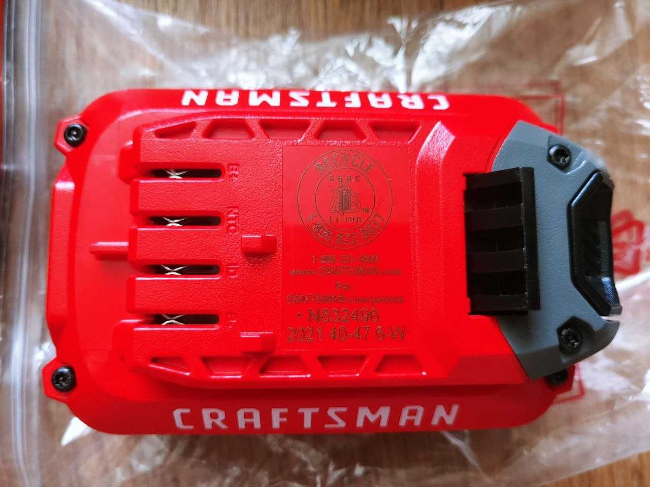 Аккумулятор Craftsman V20 5Ач + зарядное устройство павербанк