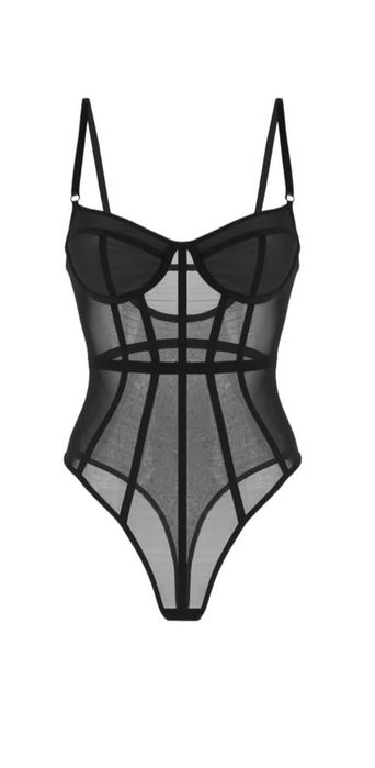 Боди из сетки черного цвета, укр.бренд