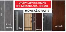 Drzwi zewnętrzne WEWNĄTRZKLATKOWE-wejściowe do mieszkania  z montażem