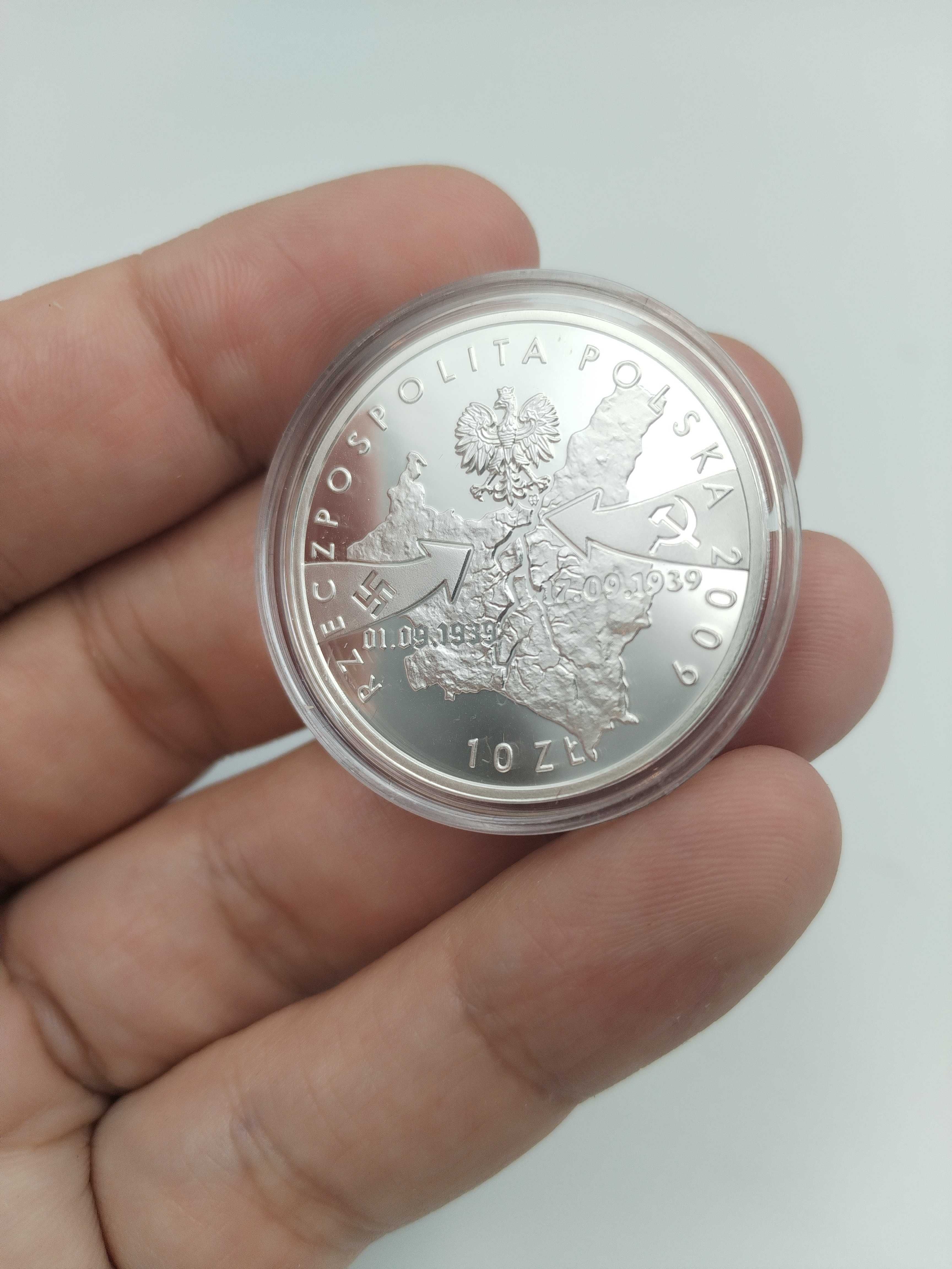 10 zł 2009r , Wrzesień 1939 r. Wieluń, Srebrna moneta 925 / Kłodzko