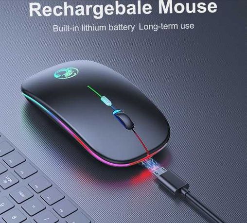 Беспроводная мышь Bluetooth RGB, перезаряжаемая