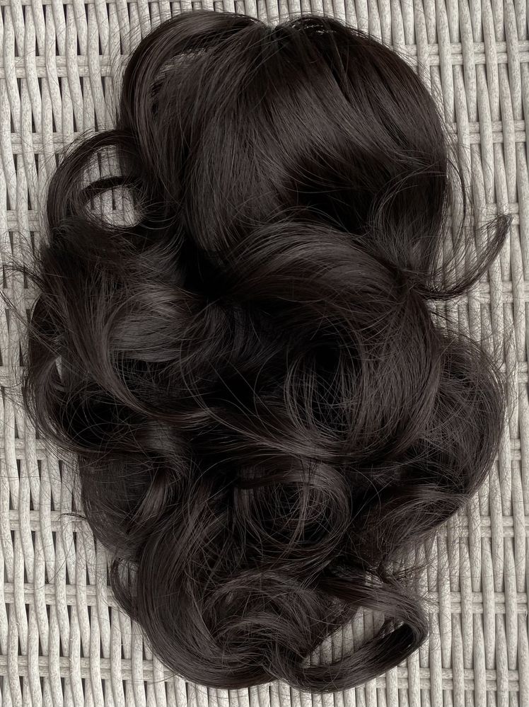 Włosy doczepiane, naturalna czerń, 34 cm