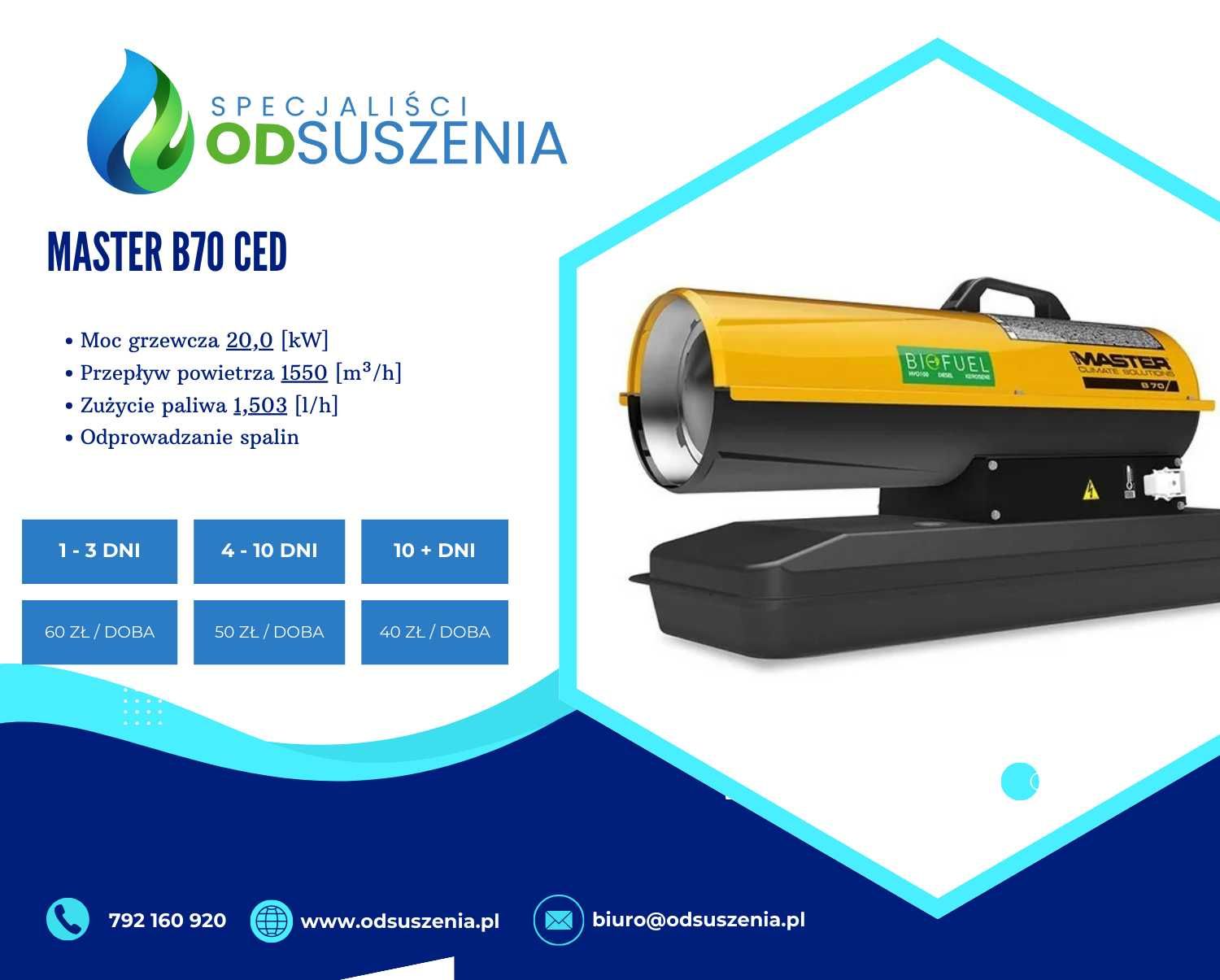 Wynajem nagrzewnice elektryczne | Nagrzewnice olejowe | Nagrzewnica