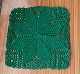 Zielona szydelkowa hand made nowa piękna serwetka