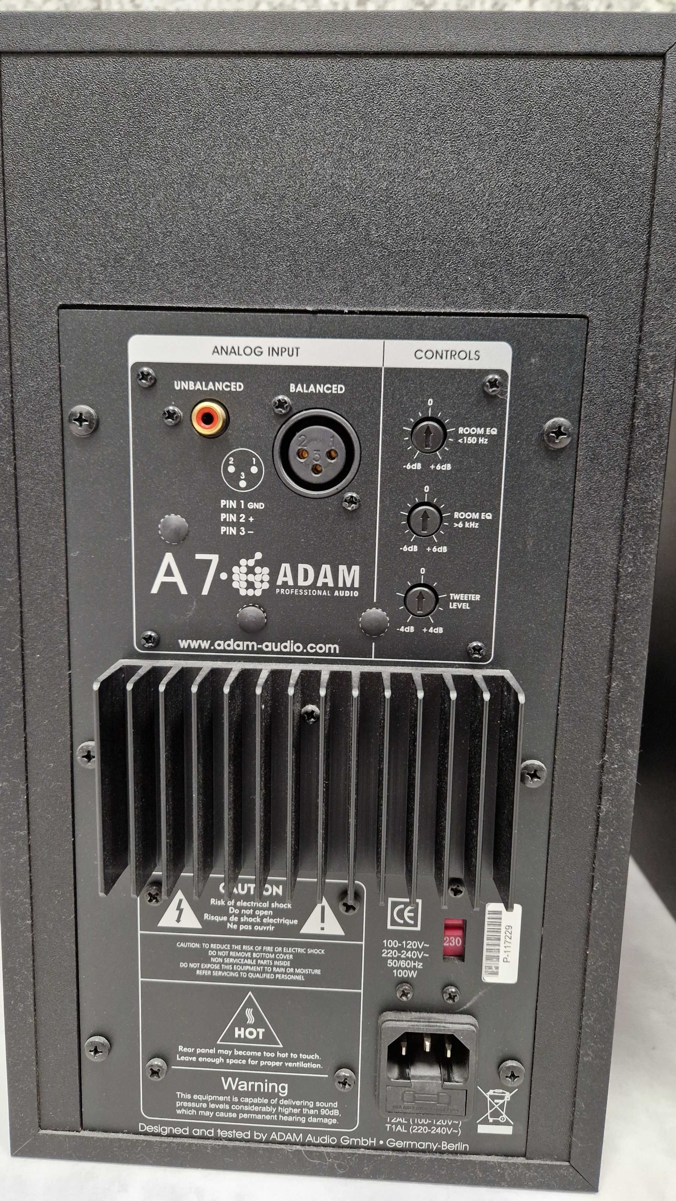Adam Audio A7 monitor aktywny czarny x2
