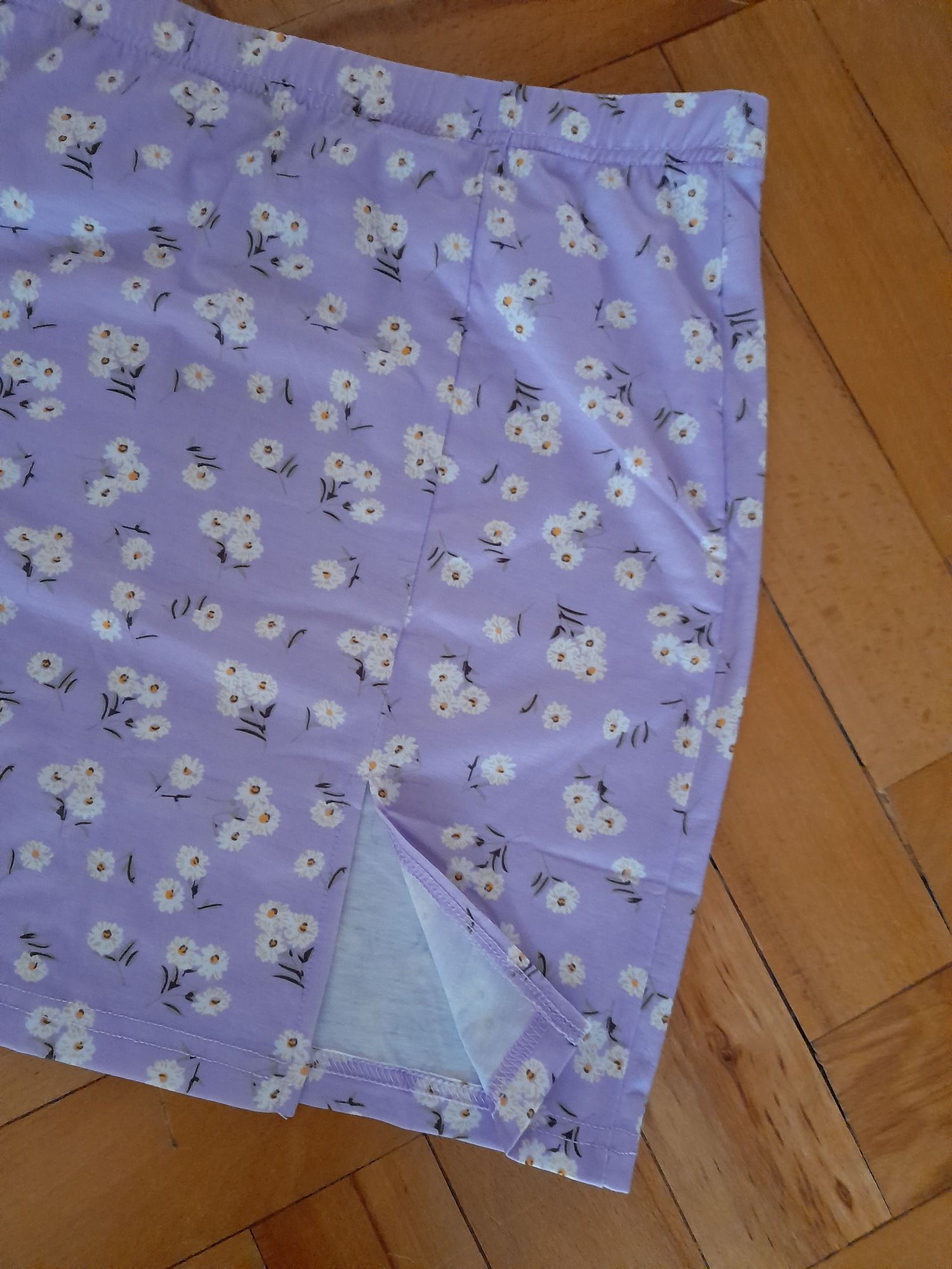 Nowa liliowa spodnica letnia Shein 40 L łączka lawendowa fioletowa