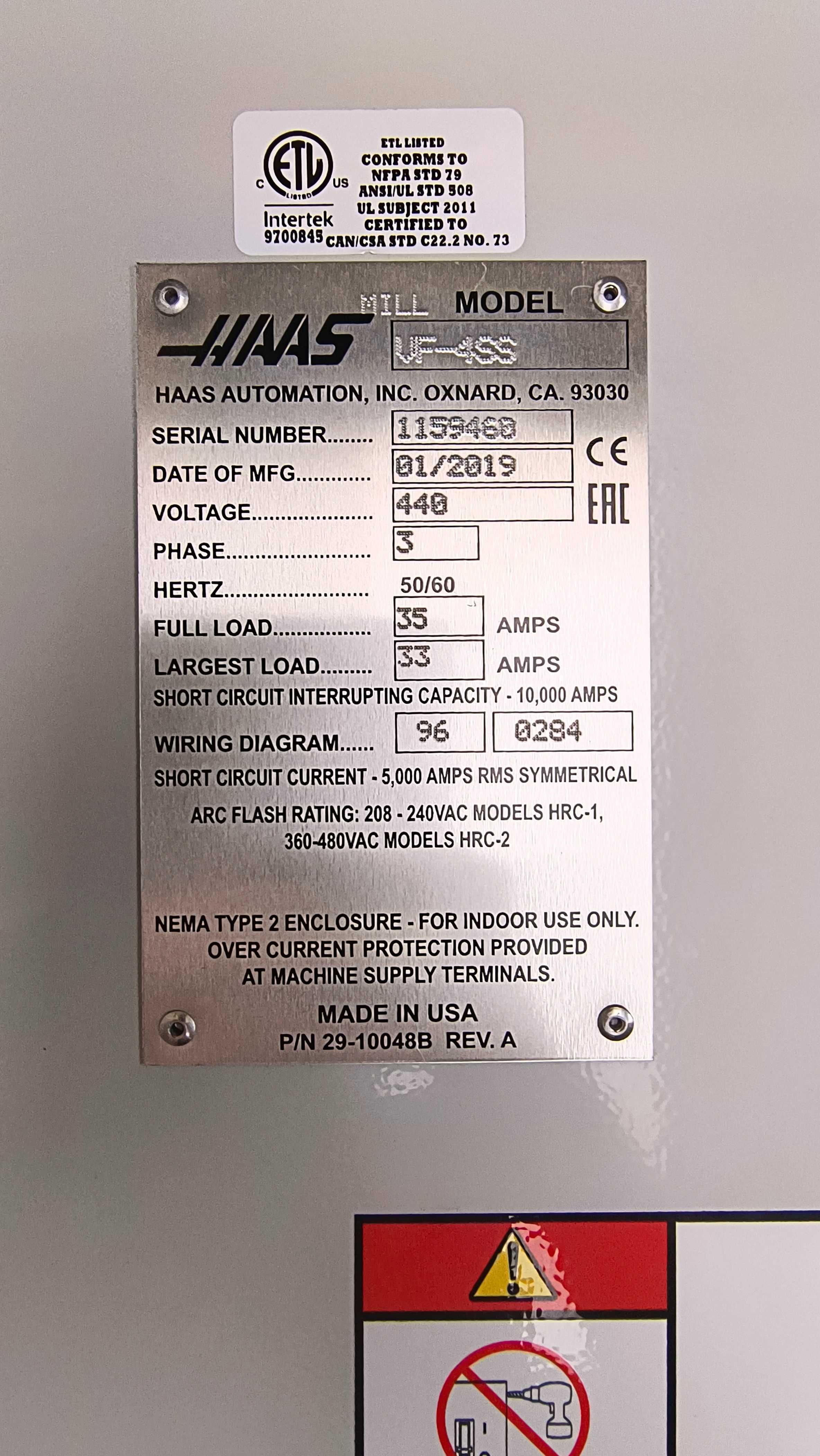 Frezarka HAAS VF4SS 5-osi 2019r.