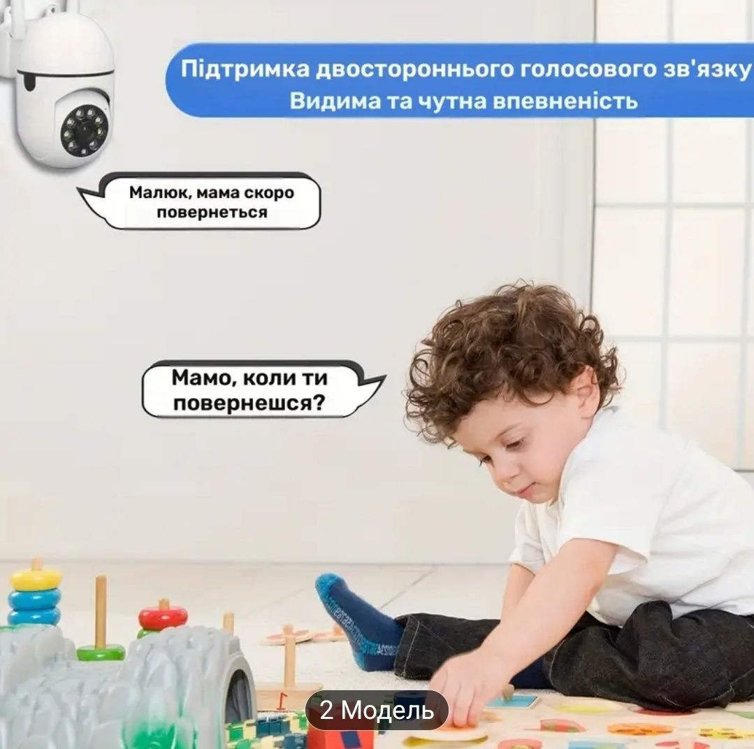 Wi-Fi камера безпеки з поворотом 360° та нічним баченням