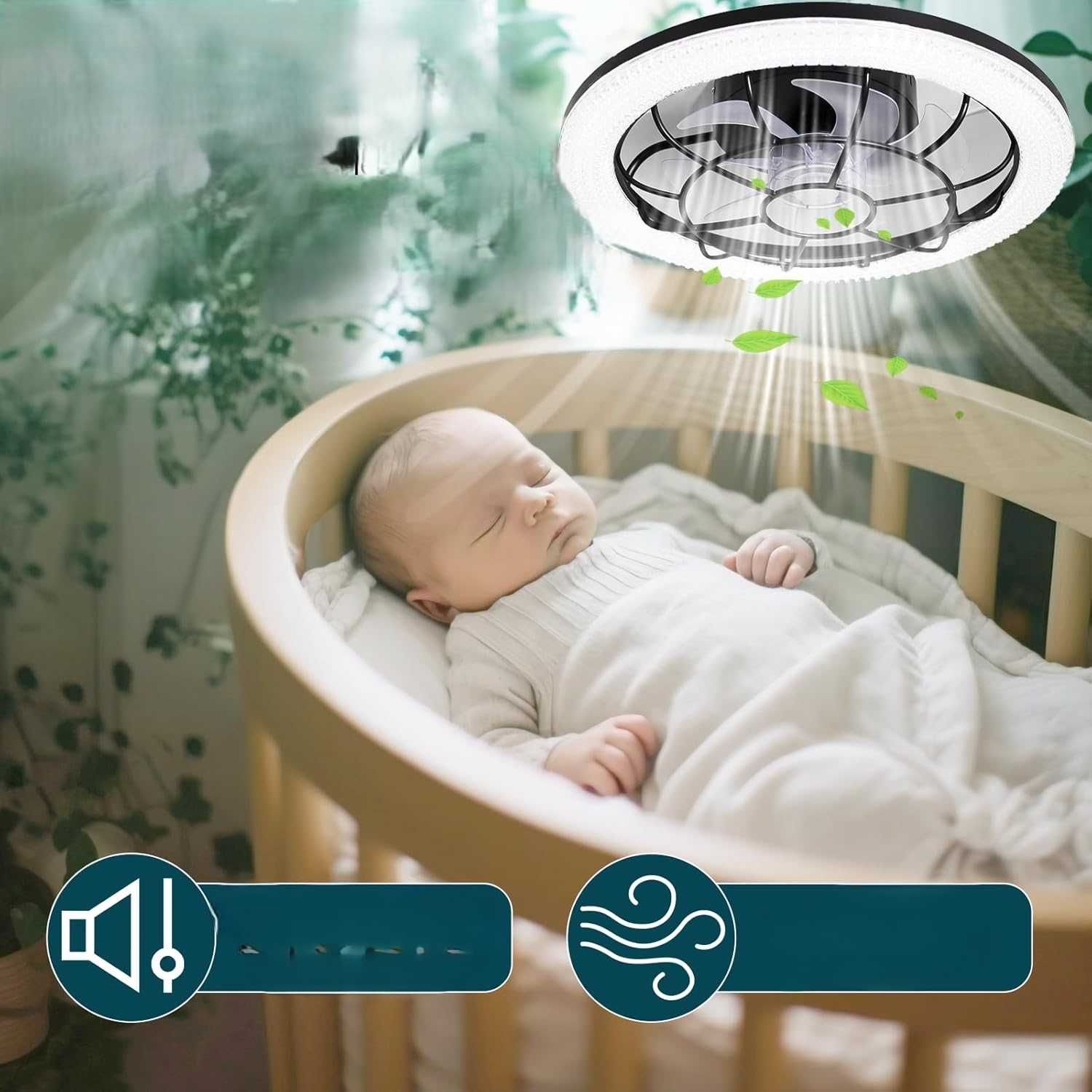 TOPBOS Wentylator Sufitowy z Oświetleniem LED