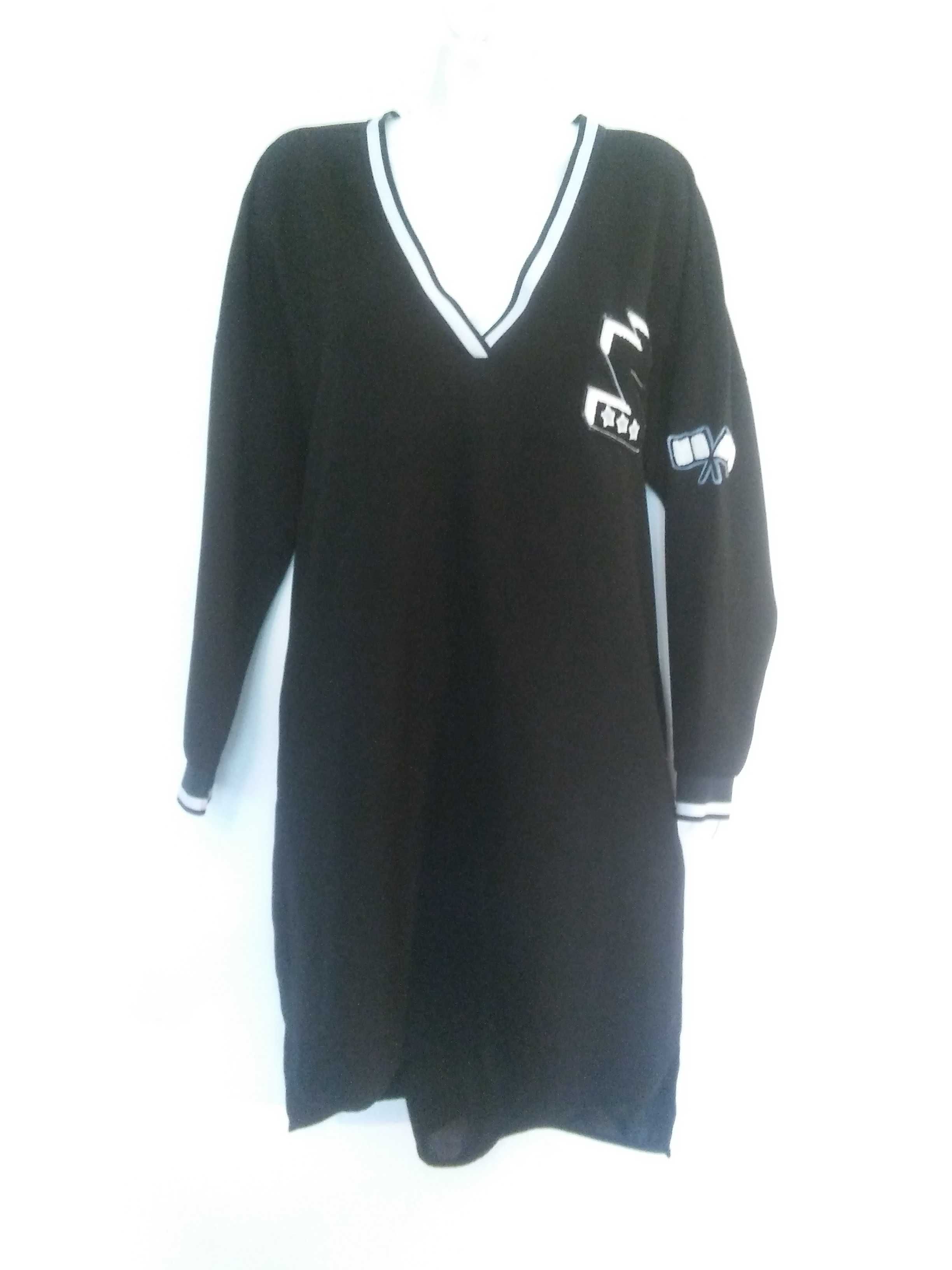 Czarna pudelkowa sukienka bluza ZARA r.38/40
