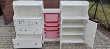 Zestaw mebli IKEA – 2x HAUGA + TROFAST, białe, komplet do pokoju dziec