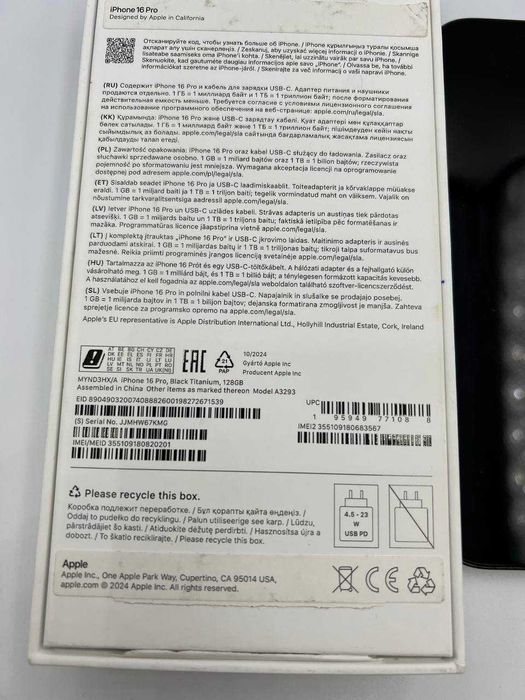 iPhone 16 Pro 128gb bateria 100%