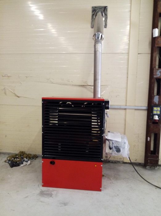 Теплогенератор универсалььный на отработке и пеллетах для СТО,теплиц