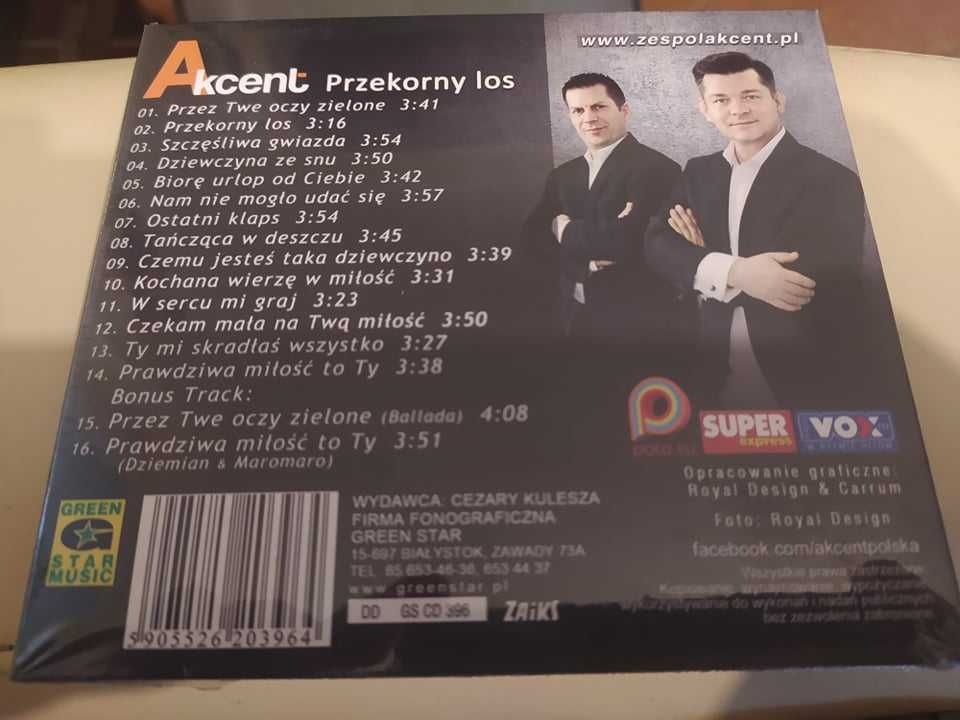 cd Akcent -"Przekorny los",płyta w folii, nowa