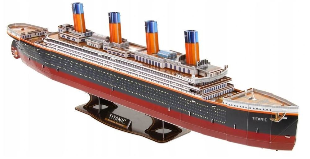 Puzzle 3D Titanic Duży Statek 81Cm 116 El -Superzabaweczki-