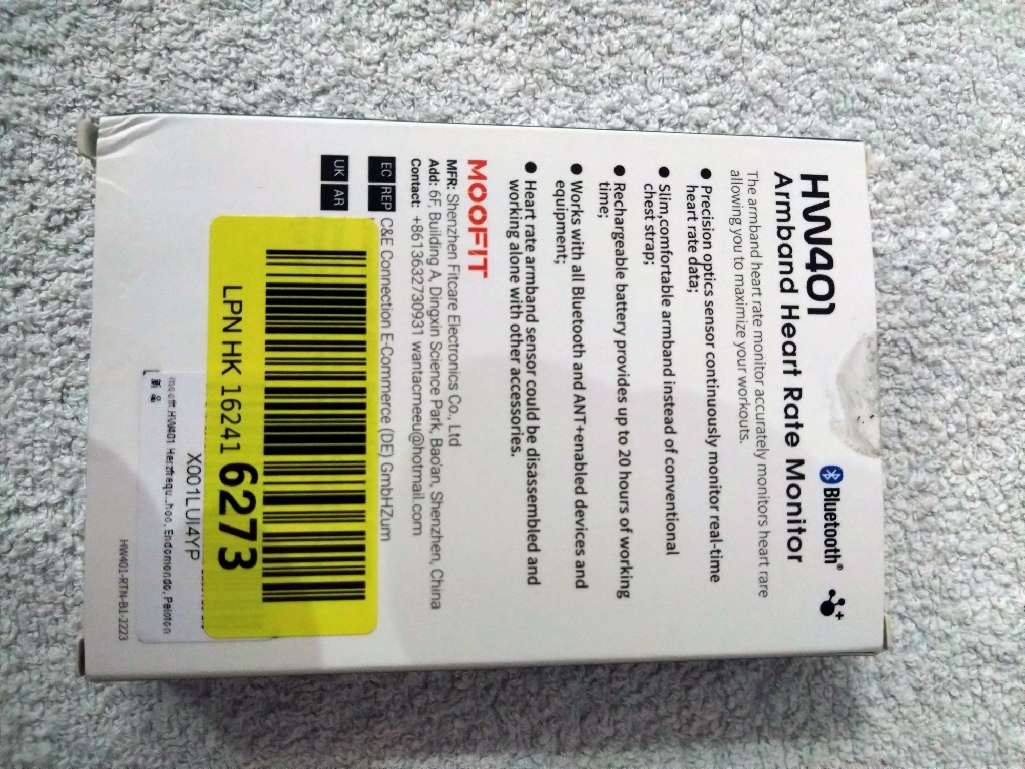 MOOFIT HW 401 Pulsometr czujnik tętna bluetooth Wysyłka