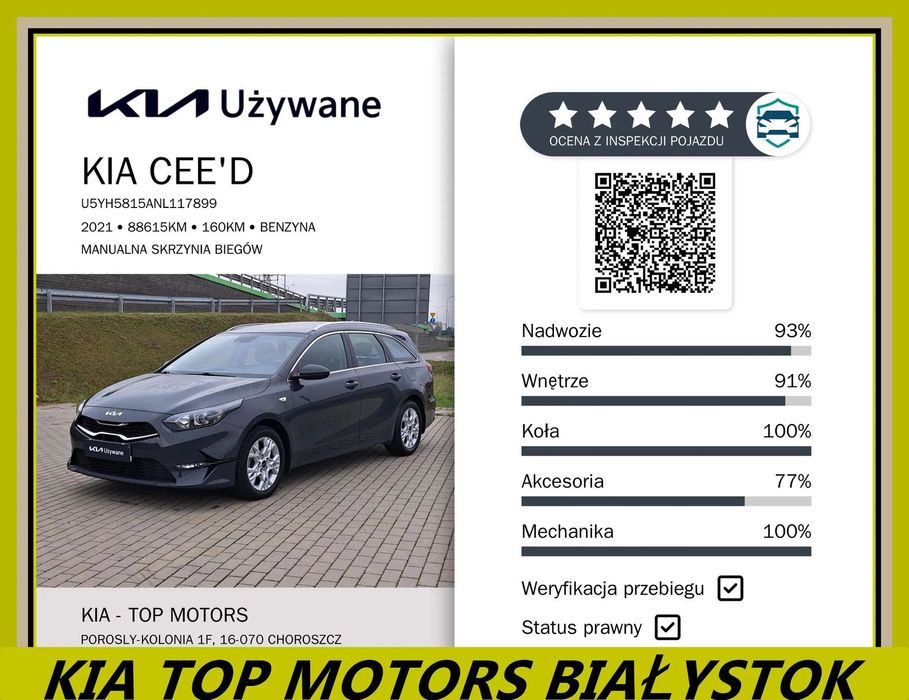 Kia Ceed 1.5T-GDI 160KM 6MT M-Pakiet * Kombi Faktura 23% MY22