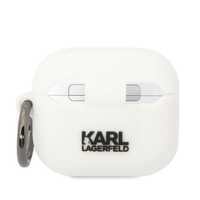 Etui na AirPods 3 Karl Lagerfeld Silicone Choupette Head 3D - Białe