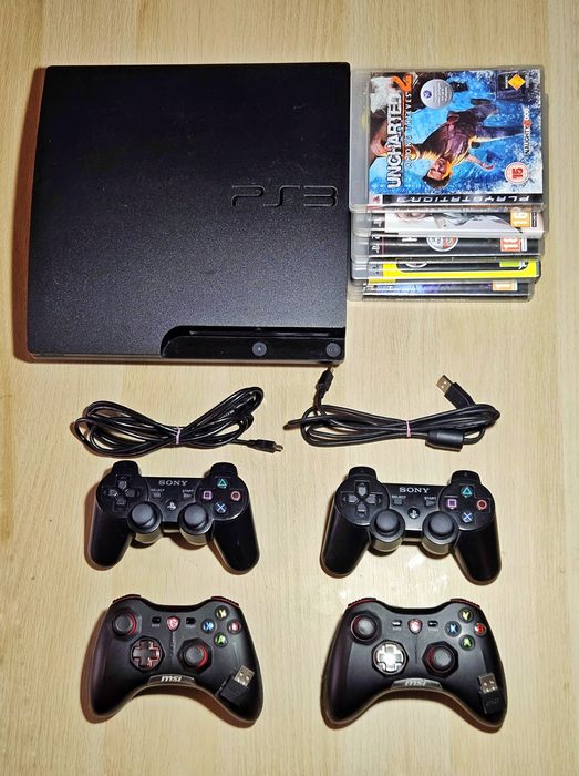 Konsola PlayStation ps3 slim 4 pady + gry