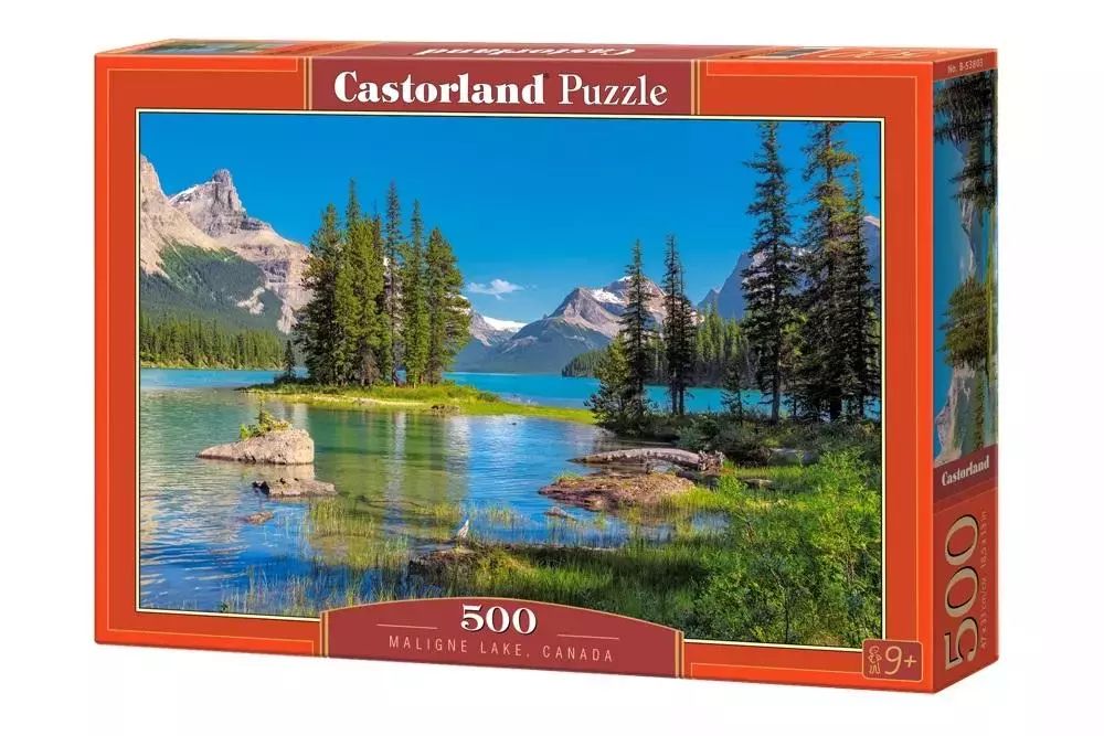 Puzzle 500 elementów. Maligne Lake, Canada. Castorland. Nowy Produkt