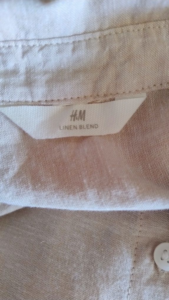 Lniana dłuższą koszula oversize plus size