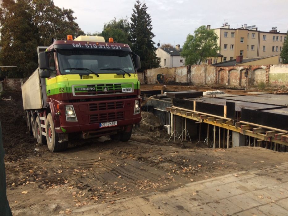 Wykopy prace ziemne transport wyburzenia koparka usługi wywrotka