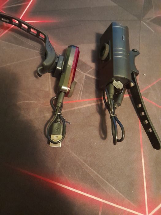 lampki/światła/reflektory rowerowe LED, przód i tył