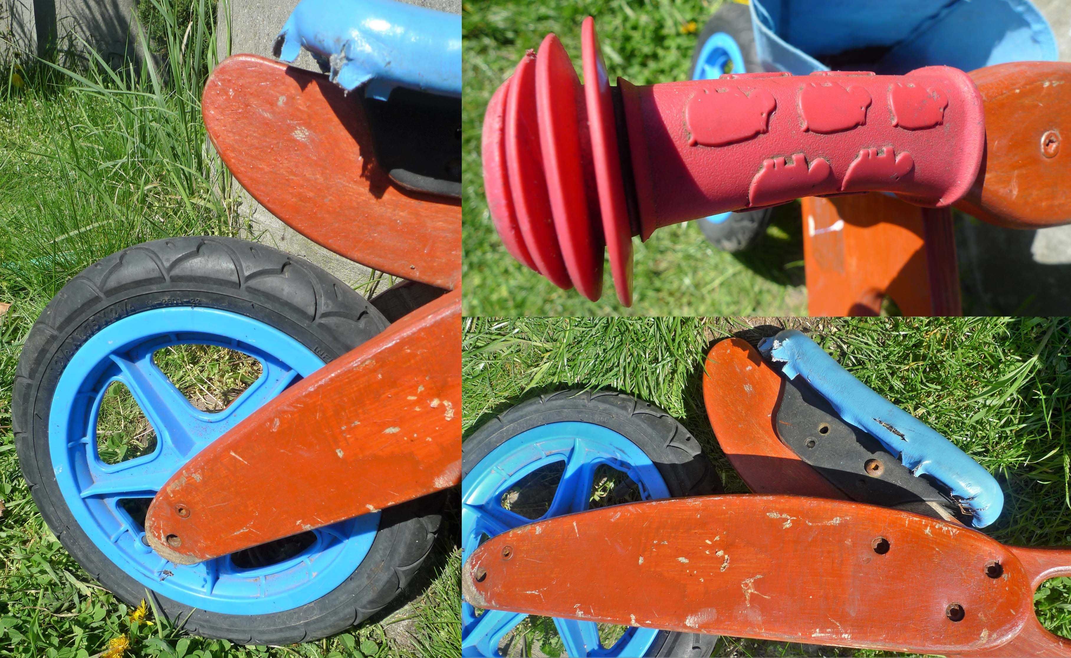 Drewniany rowerek dla malucha KidsBike biegowy odpychany bez pedałów