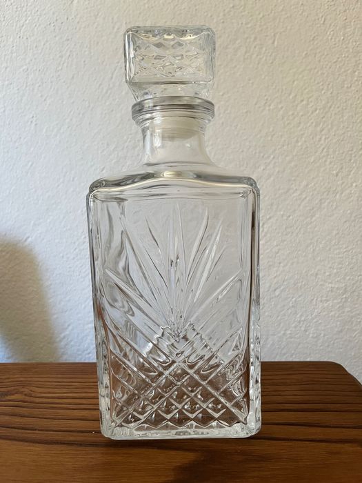 Garrafas e tabuleiro de cristal d'Arques Longchamp