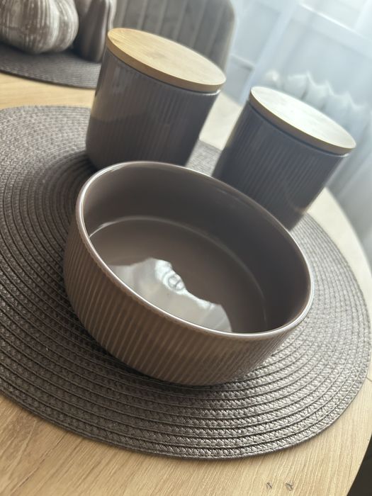 Zestaw pojemniki porcelanowe i miska home&you