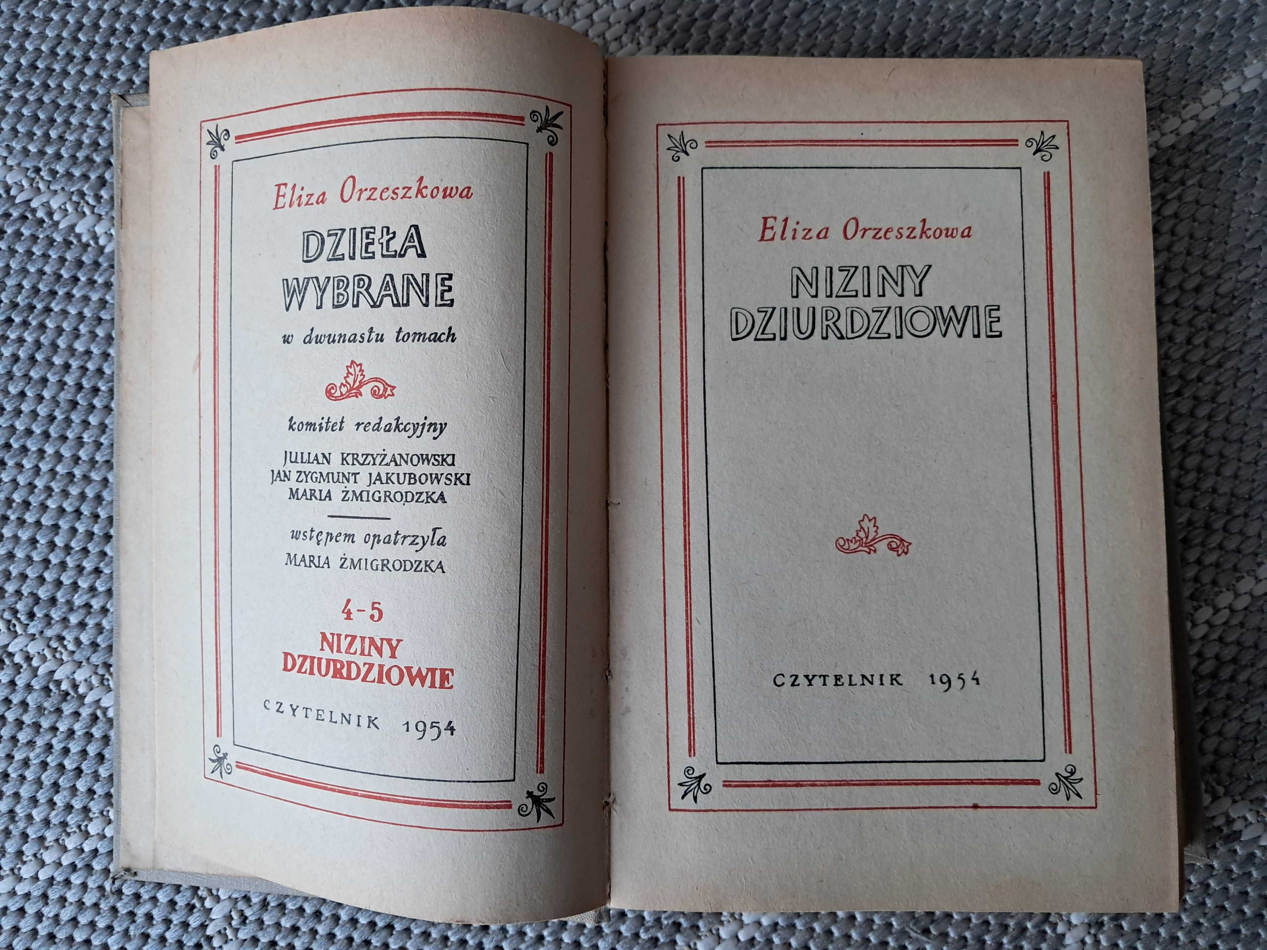 Niziny Dziurdziowie - Eliza Orzeszkowa - 1954