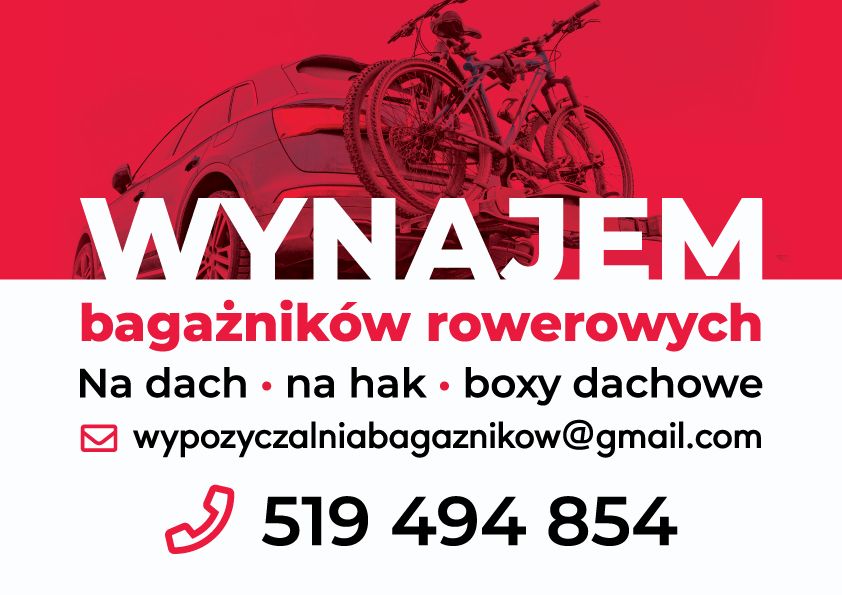 Wypożyczalnia wynajem bagażników rowerowych boxów platform na hak