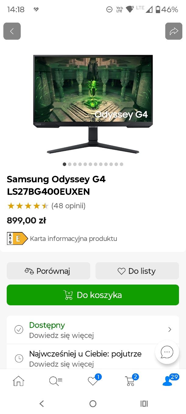 Samsung Odyssey G4 LS27BG400EUXEN