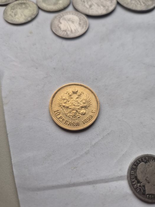 10 rubli złoto  złota moneta