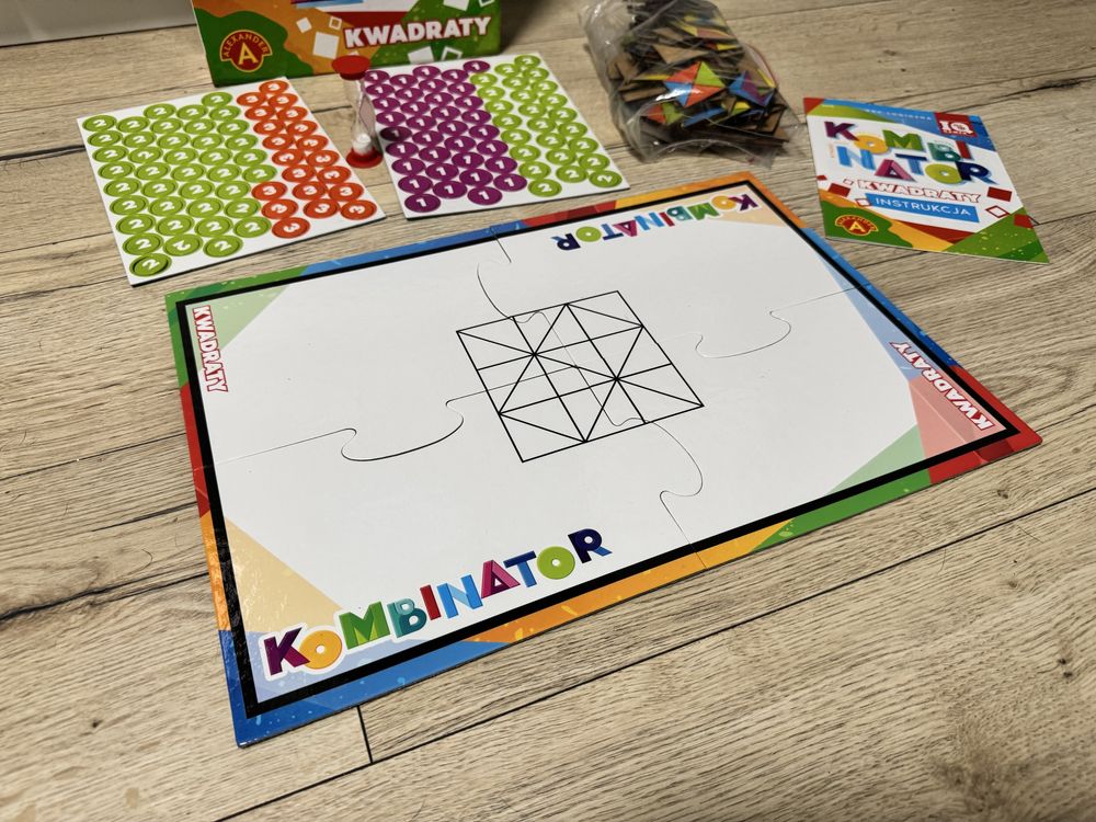 Gra logiczna Alexander IQ Games Kombinator Kwadraty jak Nowa