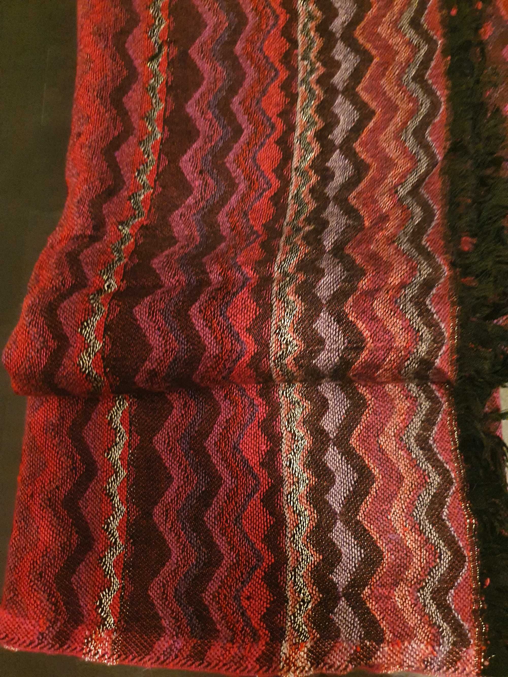 Szal z frędzlami wyrafinowanie eleganckie boho;wym.188cm/53cm,Nowy