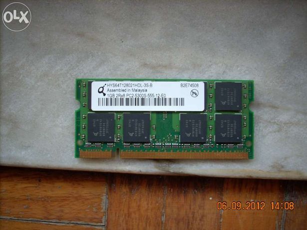 2 memórias ram de 1 GB para portátil