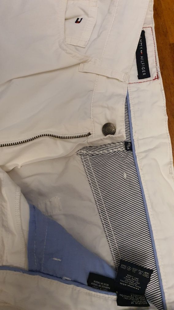 Spodnie Tommy Hilfiger białe 33/34 L