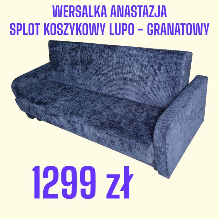 Wersalka z bokami ANASTAZJA, różne kolory, POLSKI PRODUCENT