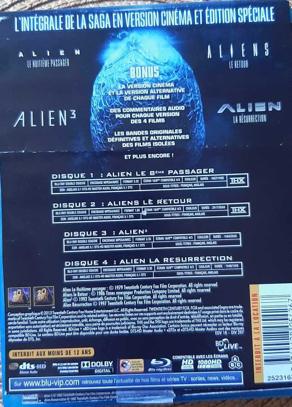 ALIEN 1-4 ANTOLOGIA Anthology Blu-Ray w.Eng