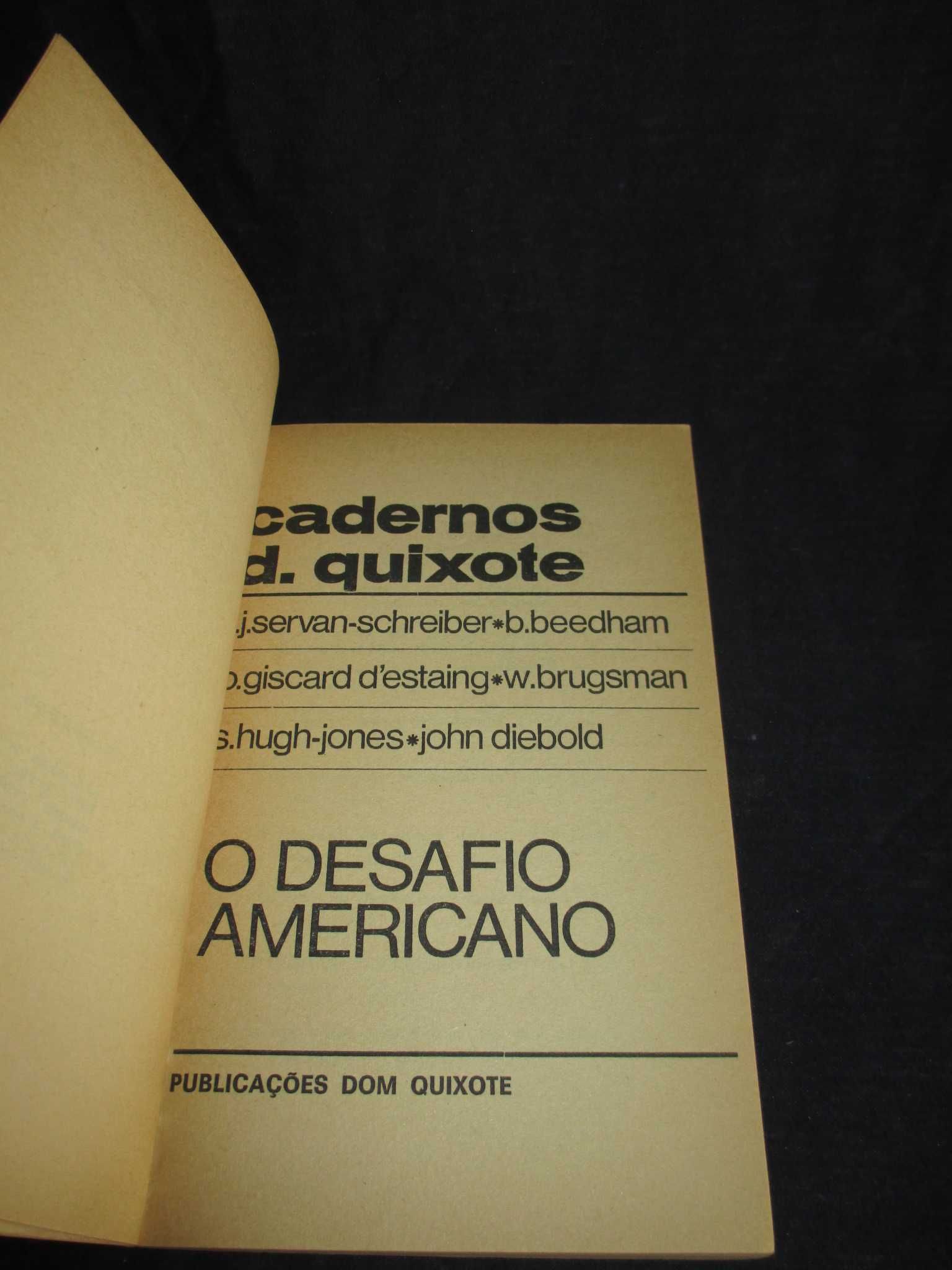 Livro O Desafio Americano Cadernos D. Quixote 14