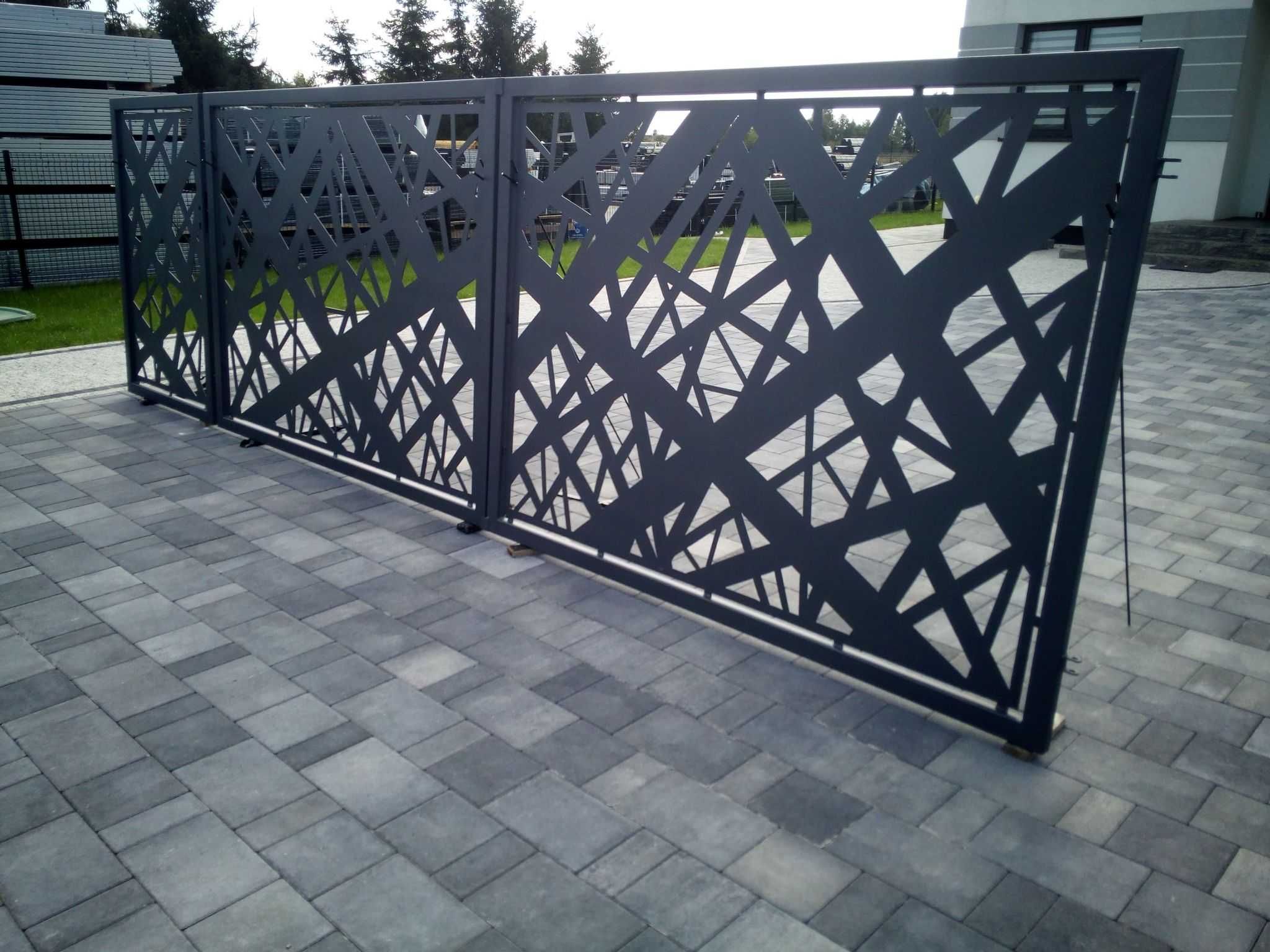 Brama + Furtka z profila 80x20 Ocynk Ral Producent kpl,słupów Panel