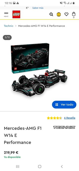Lego Mercedes-AMG F1W14 e performance
