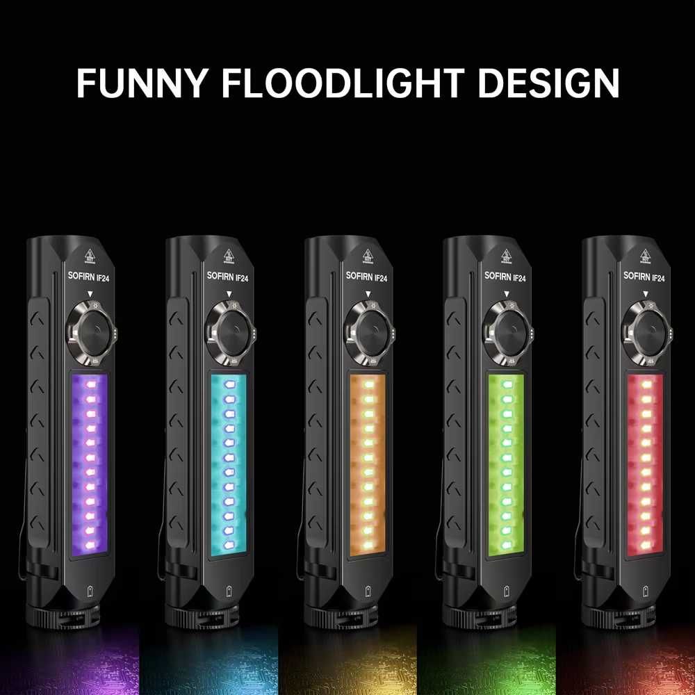Latarka wielofunkcyjna EDC Sofirn IF24 2000lm RGB + akumulator