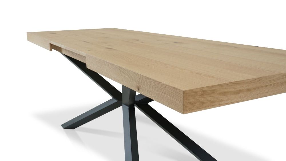 Stół Linatte 180 x 90 cm rozkładany dąb nat dziki